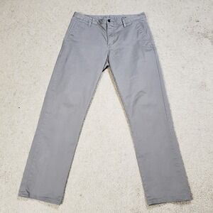 Vuori Pants Mens 30 (31x27) Gray Collins Chino Straight Leg Slant Pockets Casual